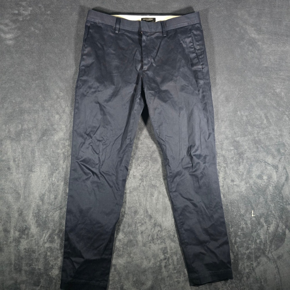 Banana Republic Mens Tapered‎ Fit Chino Pants Casual Blue 32x32